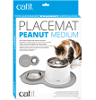 Catit Placemat Peanut Medium 46x29cm , Podkładka Silikonowa z Miską i Miejscem na Fontannę, szara