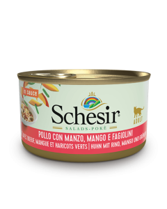 Schesir Salads Poke Kurczak z Wołowiną, Mango i Zieloną Fasolką