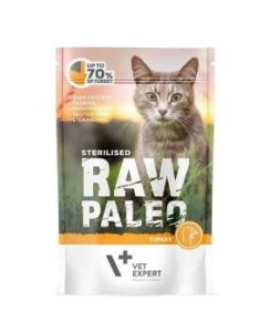 Vet-Expert Raw Paleo Sterilized - Indyk saszetka 100 g