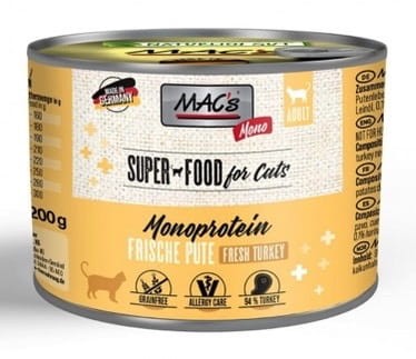 MAC's Cat Mono Sensitive Indyk 200g, NOWA Szata Graficzna, Nowy Skład!