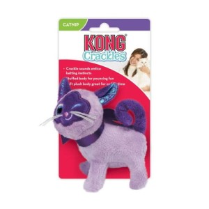 Kong Crackles Winkz Cat Szeleszczący Kotek z Kocimiętką, fioletowy