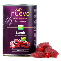 Nuevo Cat Senior Jagnięcina z żurawiną 400 g