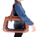 Ibiyaya Portico Mixed Deluxe z Ekoskóry, Transporter i Torba w Jednym, Brązowy, do 6 kg, Lekki i Składany, NOWOŚĆ! 