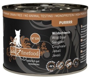 Catz Finefood Purrrr No.109  Wildschwein Dzik 200 g, NOWA WERSJA!