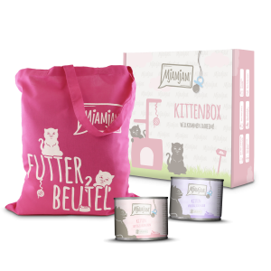 MjAMjAM Kitten Box, 6 x Puszka 200g, Torba, Długopis i Pokrywka na Puszkę MjAMjAM!