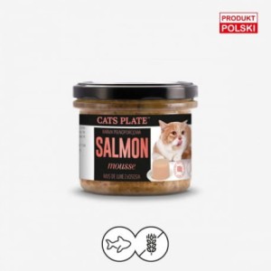 Cats Plate  Salmon Mousse, Mus z Łososia, 100g, Polski Producent, BEZ Mięsa Oddzielanego Mechanicznie!