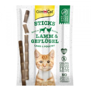 GimCat Stick Jagnięcina i Drób, 4 szt, Miękkie Paluszki, NOWOŚĆ!