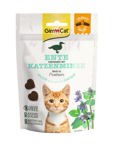 GimCat Crunchy Snacks Kaczka z Kocimiętką 50g, NOWOŚĆ!