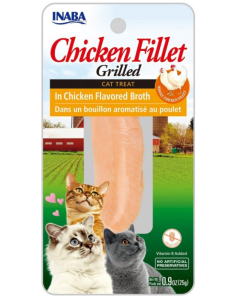 Inaba Grilowany Filet z Kurczaka w Bulionie z Kurczaka 25 g, Delikatna i Soczysta Przekąska!