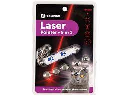 Flamingo Laser, Wskaźnik LED Zabawka Dla Kota z 5 Wymiennymi Końcówkami z Różnymi Kształtami!