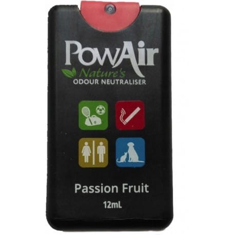 PowAir Card Neutralizator Zapachów w Cienkiej Obudowie, Kieszonkowy Rozmiar w Kształcie Karty z Atomizerem 12ml, Passion Fruit