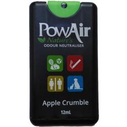 PowAir Card Neutralizator Zapachów w Cienkiej Obudowie, Kieszonkowy Rozmiar w Kształcie Karty z Atomizerem 12ml, Apple Crumble