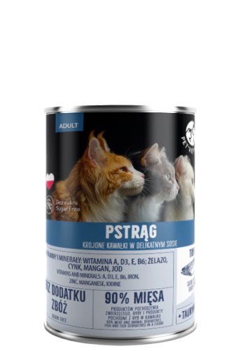 Pet Republic Krojone Kawałki Pstrąga w Sosie 400g, Polski Producent! Nowość!