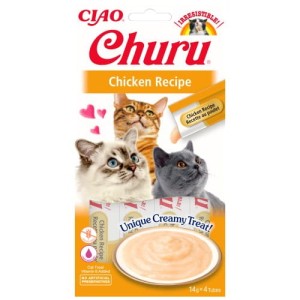 Inaba Churu Creamy Treat Kurczak  4x14g, Kremowy Przysmak!  1 Tubka to TYLKO 6kcal! 