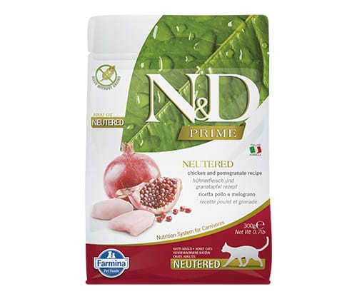 N&D Cat Prime Neutred Kurczak z Granatem Dla Kotów Sterylizowanych 300g