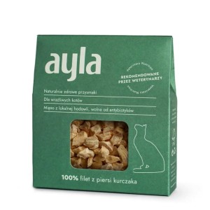 AYLA Cat Filet z Piersi Kurczaka Liofilizowany 28g, Polski Producent, Mięso Jakości Human Grade, Chów Bez Antybiotyków!   