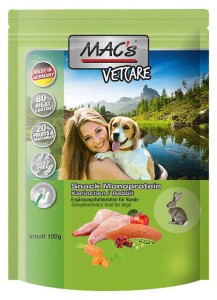 MAC's Vetcare Mono Królik 100g, Monobiałkowe Przysmaki dla Kotów i Psów!  TERMIN 17.07.2023