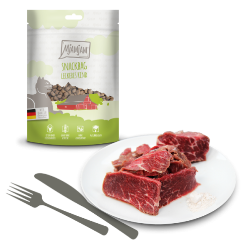 MjAMjAM SnackBag 125g, Pyszna Wołowina z Kurczakiem, Żurawiną i Amarantusem, Bez Zbóż i Cukrów!