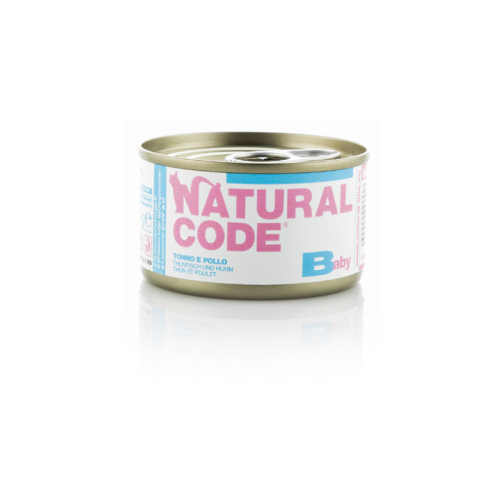 Natural Code Kitten Baby Tuńczyk z Kurczakiem, puszka 85g, BARDZO Drobne Kawałeczki!