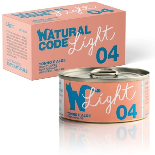 Natural Code Cat 04 Light  Tuńczyk z Aloesem, 4 x 70g, NOWOŚĆ!  