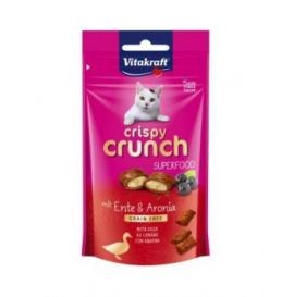 Vitakraft Cat Crispy Crunch Superfood Kaczka i Aronia 60g, Chrupiące Przysmaki!