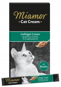 Miamor Cat Snack Pasta z Drobiem tubka 15g, z Biotyną dla Zdrowej Skóry i Pięknej Sierści!
