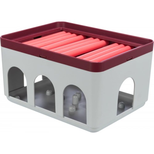 TRIXIE Gra Strategiczna Cat Activity Rod Box 20x12x16 cm, Znajdź Przysmaki lub Zabawki! 2 Poziomy do  Zabawy!