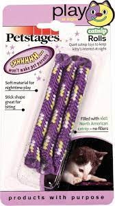 Petstages Nighttime Catnip Rolls, Sznurkowe Rollsy z Kocimiętką! Wspomaganie Czyszczenia Zębów! Idealne do Cichej Nocnej Zabawy! Zestaw 3 sztuk! Nowość! 