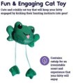Petstages Toss 'N Dangle Catnip Cat Toy, Żaba z Długimi Nogami!  Kumkanie Aktywowane Dotykiem! Z Kocimiętką! Nowość!