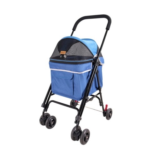 Ibiyaya Transporter na Kółkach i Wózek Astro Go Lite, Niebieski! Lekki (TYLKO 4,2 kg), Składany do Niewielkich Rozmiarów! Obrotowe Koła Przednie! Dla Kotów do 8 kg! 