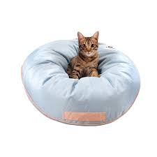 Ibiyaya Legowisko Snuggler Brudny Błękit, 2w1: Płaskie Półkole i Przytulna Jaskinia Dzięki Wszytemu Zamkowi!  Możliwość Połączenia 2 Legowisk w Duże Okrągłe Łóżko! Zdejmowana Poszewka! Nowość! 