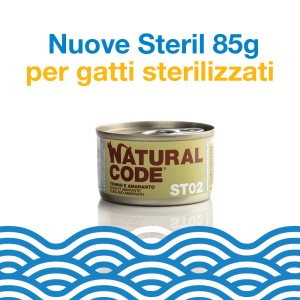 Natural Code Cat Steril 02 Tuńczyk i Amarantus w Miękkiej Galaretce 85g, NOWA WERSJA! 