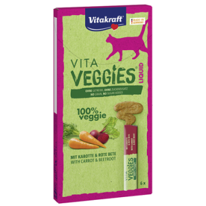 Vitakraft Cat Vita Veggies Liquid Snack Marchew i Burak 15g / 1 sztuka, NOWOŚĆ! 