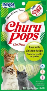 Inaba Cat Churu Pops Tuńczyk z Nadzieniem z Kurczaka 4x15g, NOWOŚĆ! Miękki Soczysty Przysmak w Galaretce! Konsystencja Żelki! 1 tubka TYLKO 6,5 kcal! 