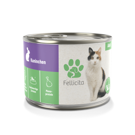 Fellicita Cat Pure Rabbit 200g, Czysty Królik, Miękki Aromatyczny Pasztet!! NOWOŚĆ!   