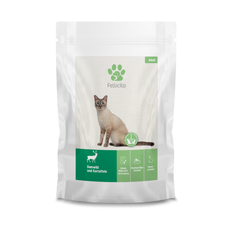 Fellicita Cat Mięso z Daniela w Bulionie z Ziemniakami 95g, Miękki Aromatyczny Pasztet! Monoproteinowy! NOWOŚĆ!  