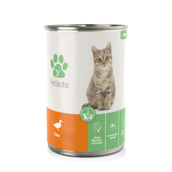 Fellicita Cat Pure Duck 400g, Czysta Kaczka, Miękki Aromatyczny Pasztet!! NOWOŚĆ!   
