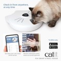 Catit Pixi 6 - Meal Smart Feeder Automatyczne Karmidło Podajnik Pokarmu, Aplikacja i Powiadomienia na Telefon! Możliwość ustawienia harmonogramu 6 posiłków! 6 Miseczek! 2 Wkłady Lodowe Zapewniające Świeżość Karmy! 32x34,5x9,2 cm, kolor biały