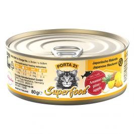 Feline Porta 21 Superfood Makrela z Ananasem 80g, Miękka Galaretka! Nowość!