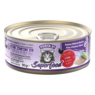 Feline Porta 21 Superfood Kurczak z Nasionami Chia 80g, Miękka Galaretka! Nowość!    