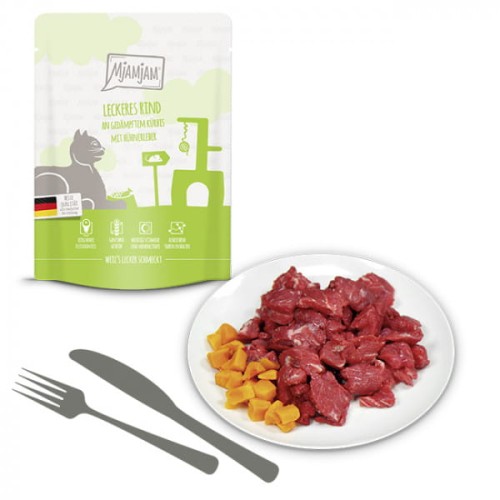 MjAMjAM Pyszna Wołowina z Dynią Gotowaną na Parze Saszetka 300g! NOWA Gramatura!