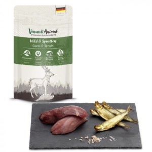 Venandi Animal Dziczyzna i Szprotki Saszetka 125g, NOWOŚĆ! Niemiecki Producent!