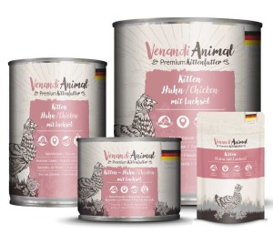 Venandi Animal Kitten Kurczak z Olejem z Łososia dla Kociąt Puszka 400g, NOWOŚĆ! Niemiecki Producent!