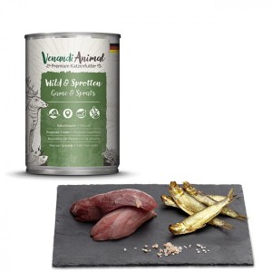 Venandi Animal Dziczyzna i Szprotki 400g, NOWOŚĆ! Niemiecki Producent!