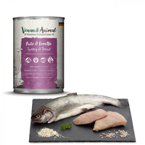 Venandi Animal Indyczka i Pstrąg 400g, NOWOŚĆ! Niemiecki Producent!  