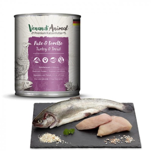 Venandi Animal Indyczka i Pstrąg 800g, NOWOŚĆ! Niemiecki Producent!  