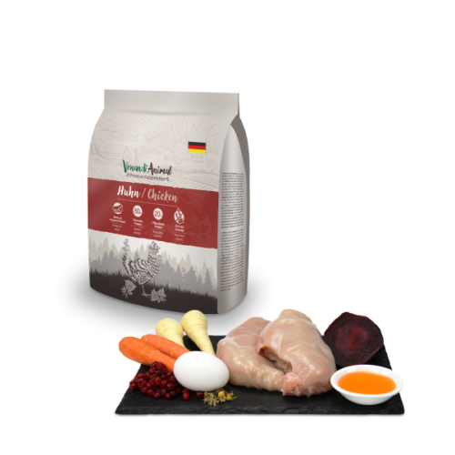 Venandi Animal Kurczak z Marchewką, Jajkiem i Pokrzywą 300g, NOWOŚĆ! Niemiecki Producent!   