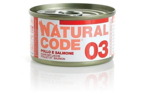 Natural Code Cat 03 Kurczak i Łosoś 85 g, Miękka Galaretka! 