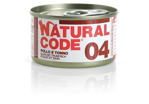 Natural Code Cat 04 Kurczak i Tuńczyk 85 g, Miękka Galaretka!  