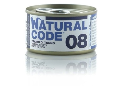 Natural Code Cat 08 Plasterki z Tuńczyka 85 g, Miękka Galaretka!   